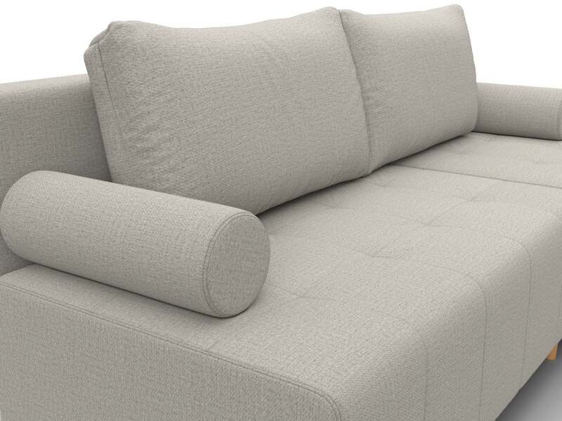 Диван угловой Лига-102 угол универсальный, Рогожка, Амур 02 бежевый