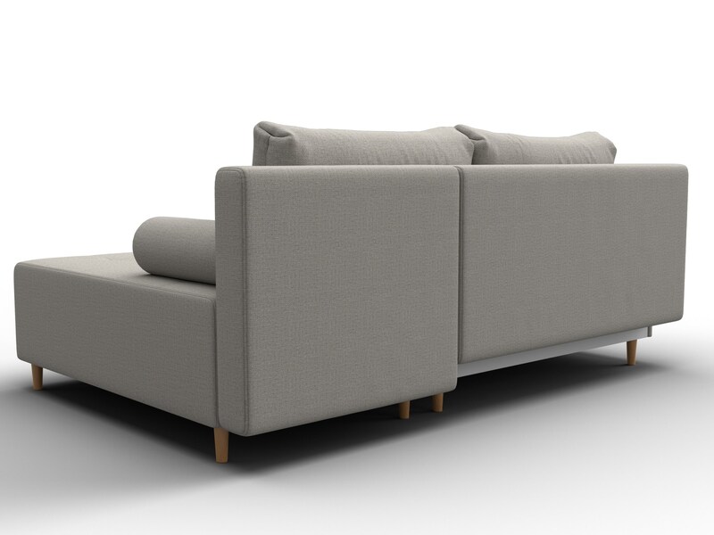 Диван угловой Лига-102 угол универсальный, Рогожка, Амур 02 бежевый