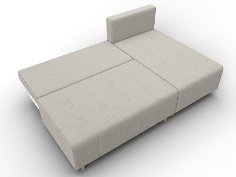 Диван угловой Лига-102 угол универсальный, Рогожка, Амур 02 бежевый