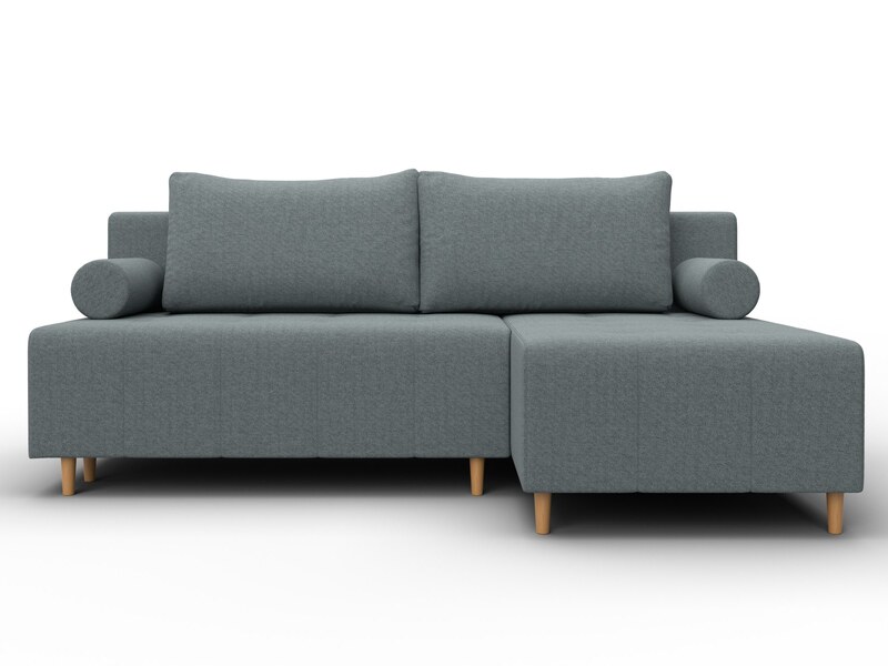 Диван угловой Лига-102 угол универсальный, Рогожка, Амур 07 серый