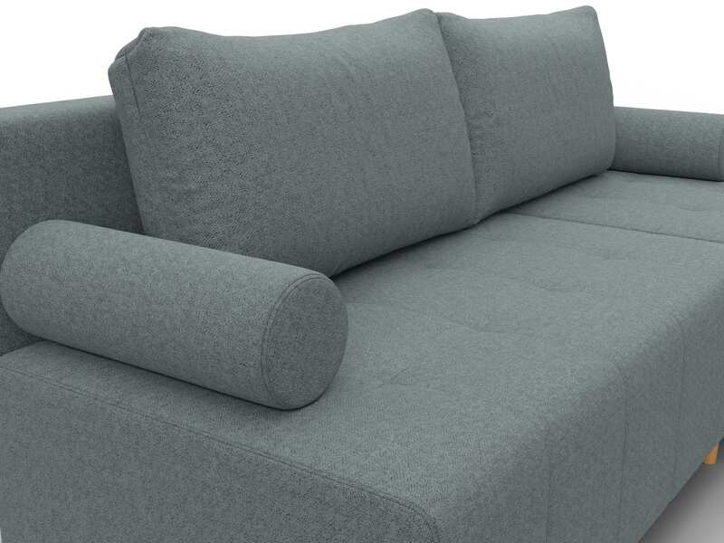 Диван угловой Лига-102 угол универсальный, Рогожка, Амур 07 серый