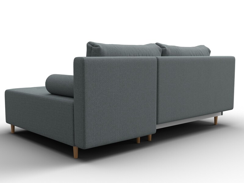 Диван угловой Лига-102 угол универсальный, Рогожка, Амур 07 серый