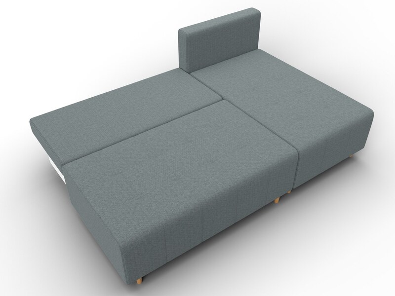 Диван угловой Лига-102 угол универсальный, Рогожка, Амур 07 серый