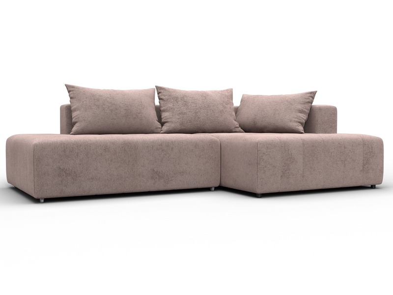 Диван угловой Лига-103 НПБ угол правый, Велюр, TOWER 05 бежевый