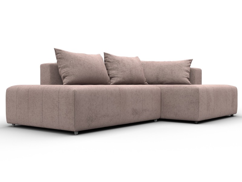 Диван угловой Лига-103 НПБ угол правый, Велюр, TOWER 05 бежевый