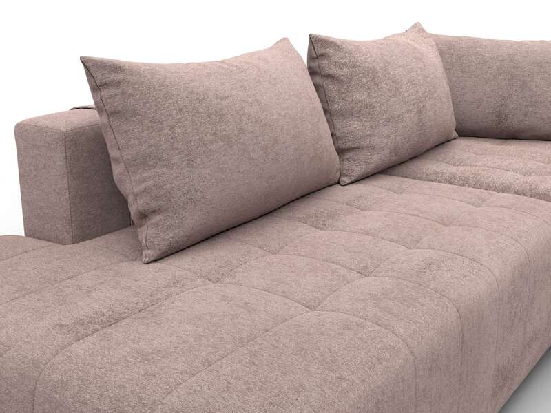 Диван угловой Лига-103 НПБ угол правый, Велюр, TOWER 05 бежевый