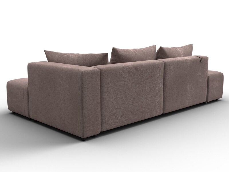 Диван угловой Лига-103 НПБ угол правый, Велюр, TOWER 05 бежевый