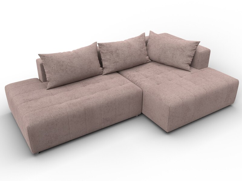 Диван угловой Лига-103 НПБ угол правый, Велюр, TOWER 05 бежевый