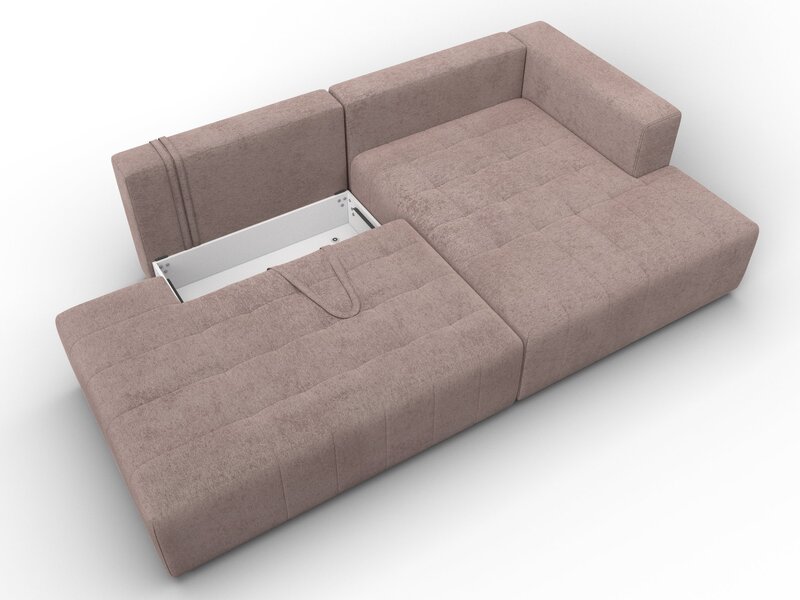 Диван угловой Лига-103 НПБ угол правый, Велюр, TOWER 05 бежевый