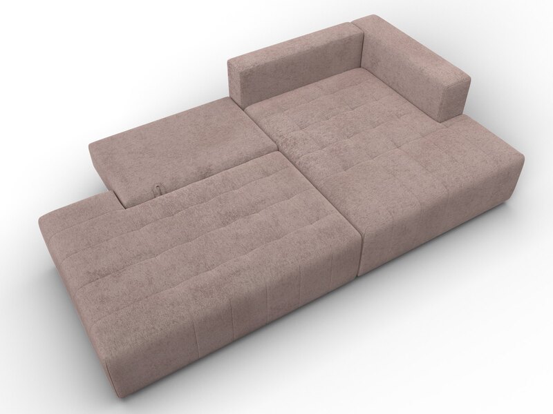 Диван угловой Лига-103 НПБ угол правый, Велюр, TOWER 05 бежевый