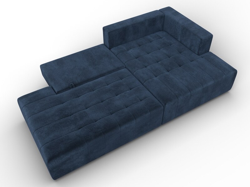 Диван угловой Лига-103 НПБ угол правый, Велюр, TOWER 13 синий