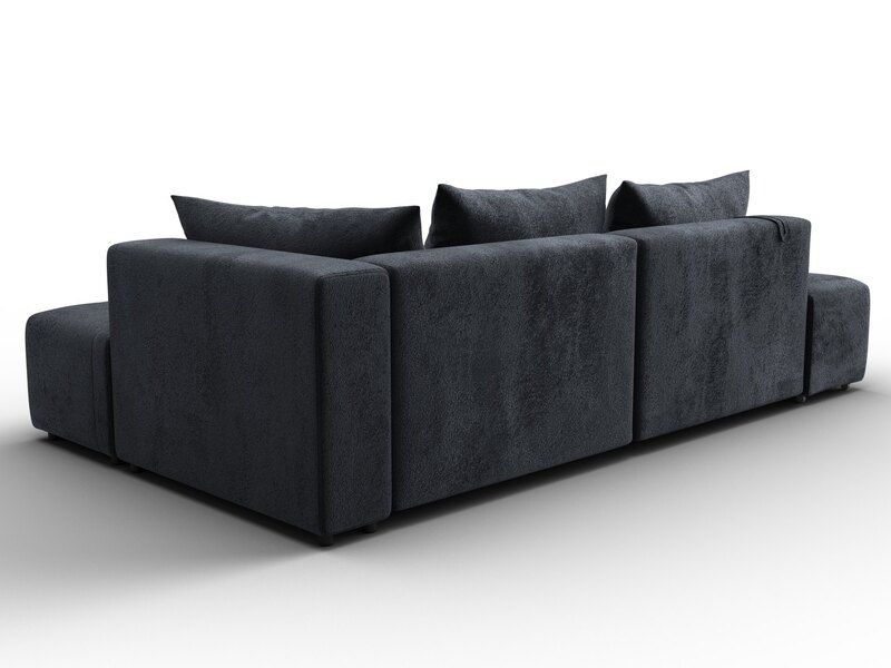 Диван угловой Лига-103 НПБ угол правый, Велюр, TOWER 11 темно-серый