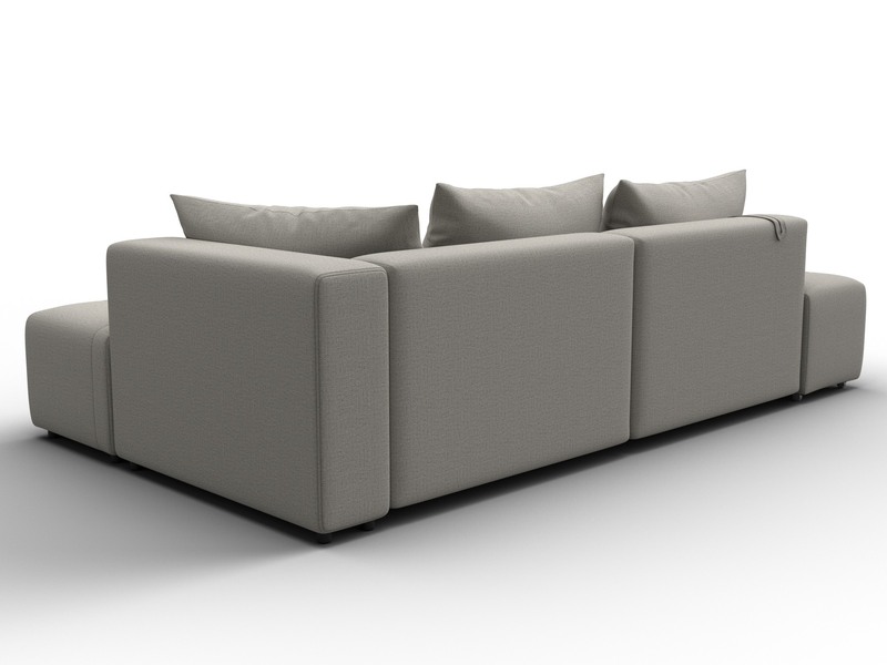 Диван угловой Лига-103 НПБ угол правый, Рогожка, Амур 02 бежевый