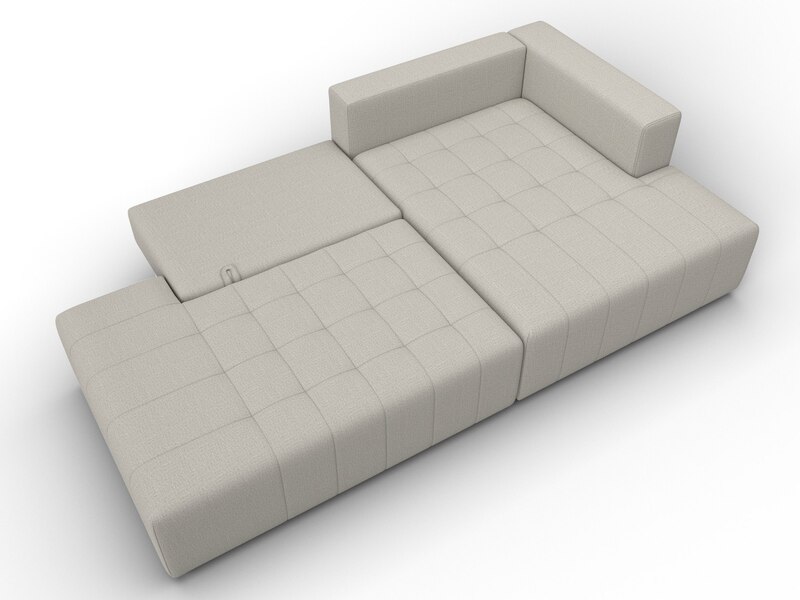 Диван угловой Лига-103 НПБ угол правый, Рогожка, Амур 02 бежевый