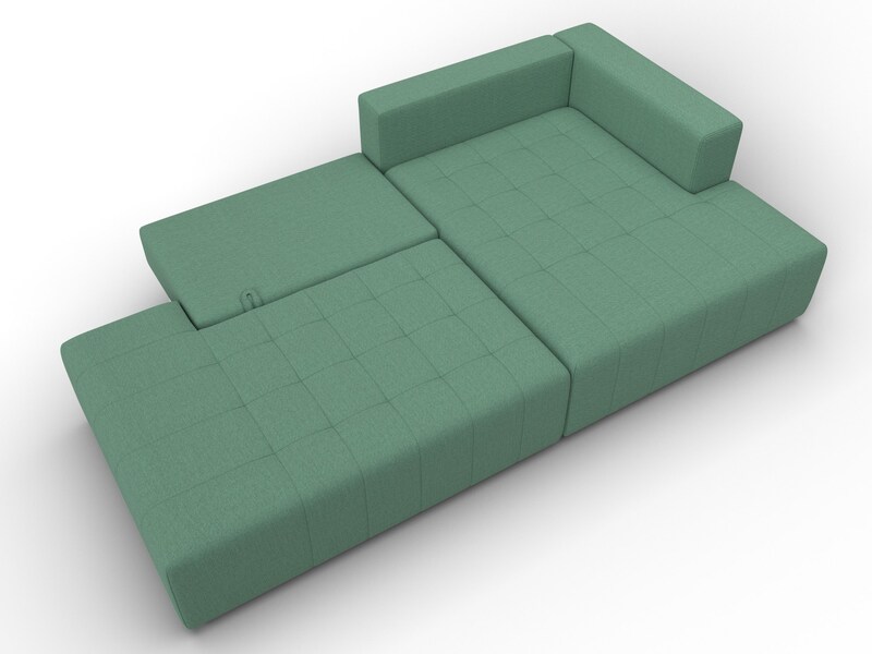 Диван угловой Лига-103 НПБ угол правый, Рогожка, Амур 11 зеленый