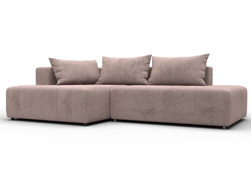 Диван угловой Лига-103 НПБ угол левый, Велюр, TOWER 05 бежевый