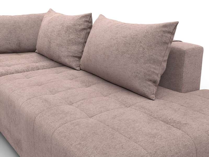 Диван угловой Лига-103 НПБ угол левый, Велюр, TOWER 05 бежевый