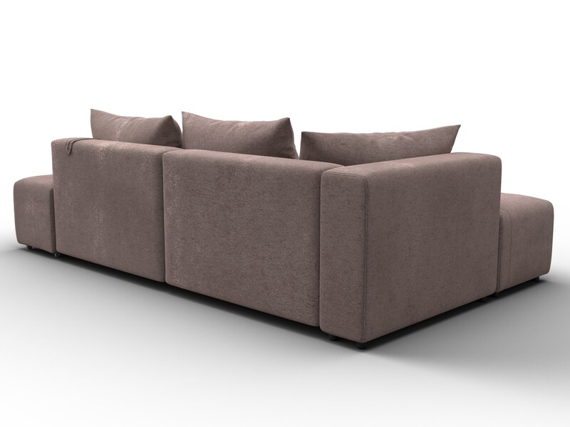 Диван угловой Лига-103 НПБ угол левый, Велюр, TOWER 05 бежевый