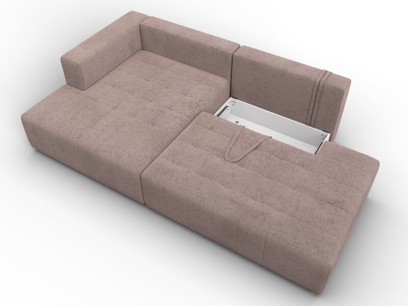 Диван угловой Лига-103 НПБ угол левый, Велюр, TOWER 05 бежевый