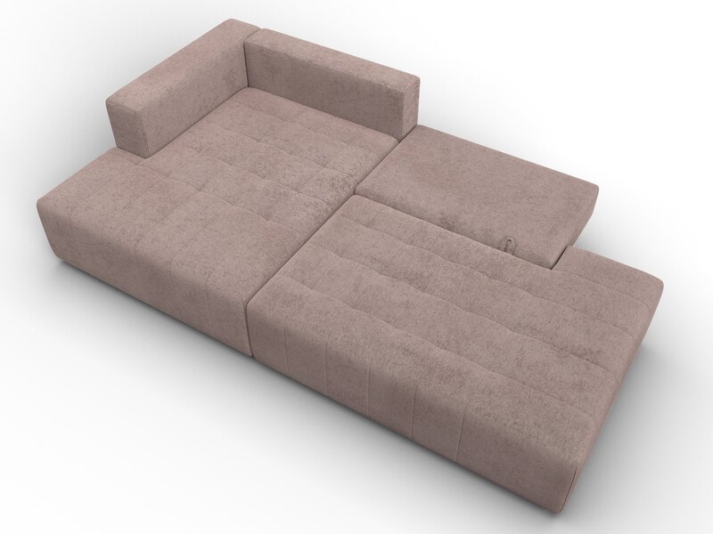 Диван угловой Лига-103 НПБ угол левый, Велюр, TOWER 05 бежевый