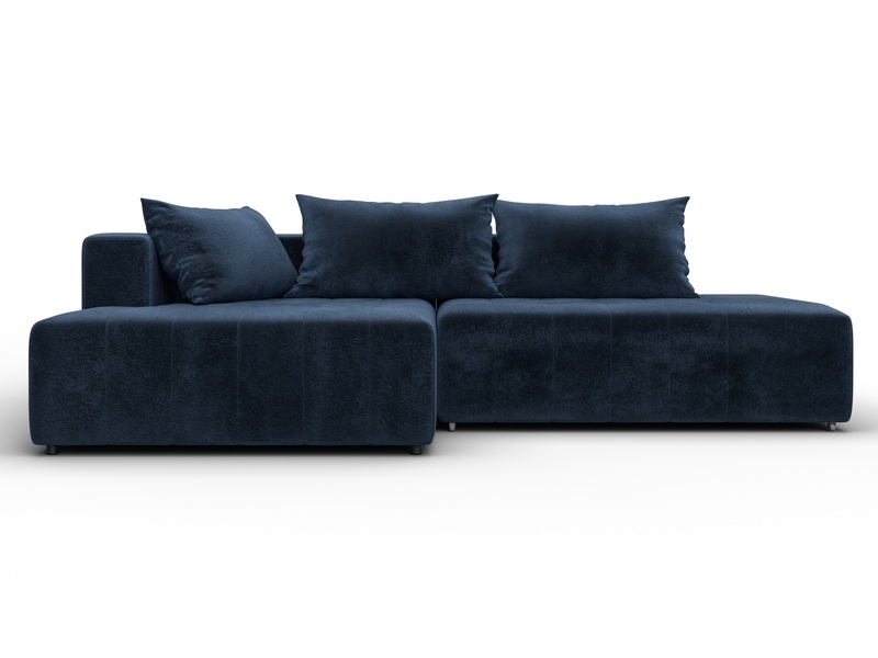 Диван угловой Лига-103 НПБ угол левый, Велюр, TOWER 13 синий