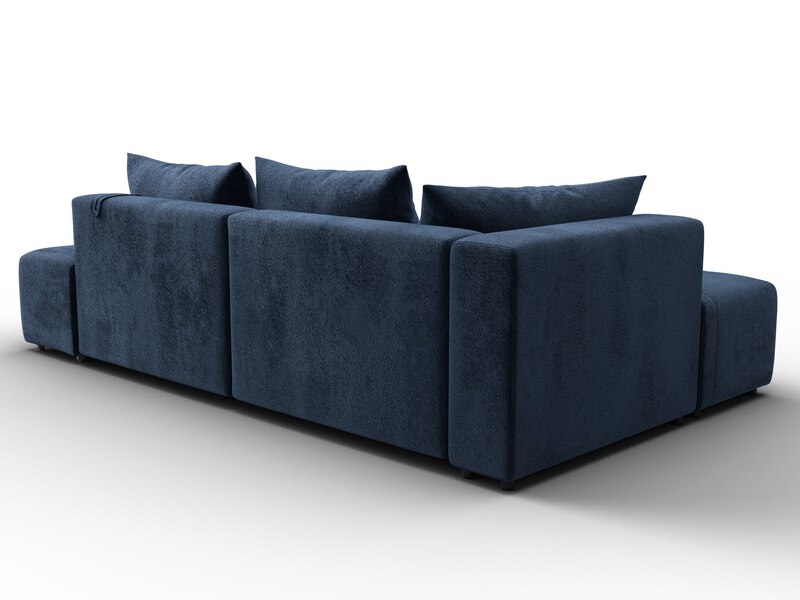 Диван угловой Лига-103 НПБ угол левый, Велюр, TOWER 13 синий