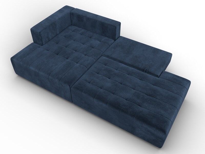 Диван угловой Лига-103 НПБ угол левый, Велюр, TOWER 13 синий