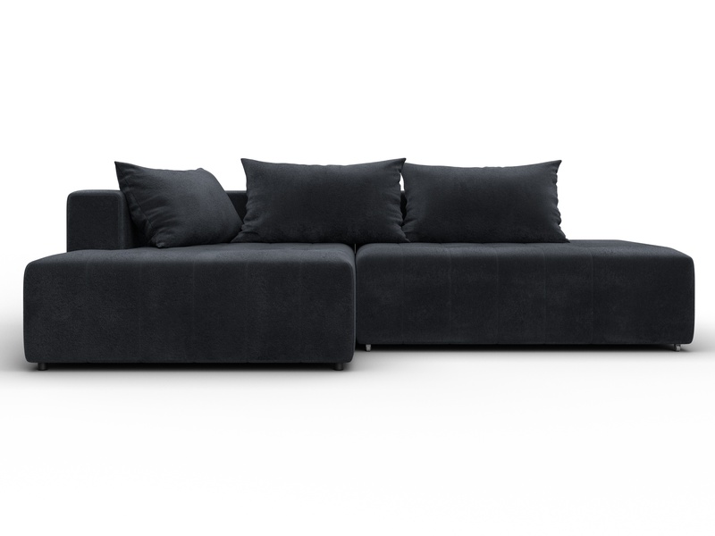 Диван угловой Лига-103 НПБ угол левый, Велюр, TOWER 11 темно-серый