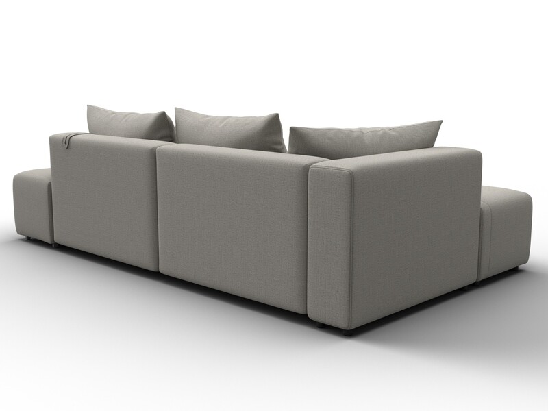 Диван угловой Лига-103 НПБ угол левый, Рогожка, Амур 02 бежевый