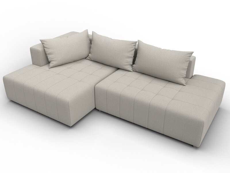 Диван угловой Лига-103 НПБ угол левый, Рогожка, Амур 02 бежевый