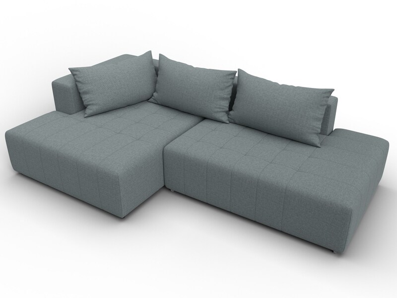 Диван угловой Лига-103 НПБ угол левый, Рогожка, Амур 07 серый