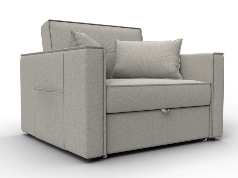 Кресло-кровать Лига-104 (80), Рогожка, Амур 02 бежевый