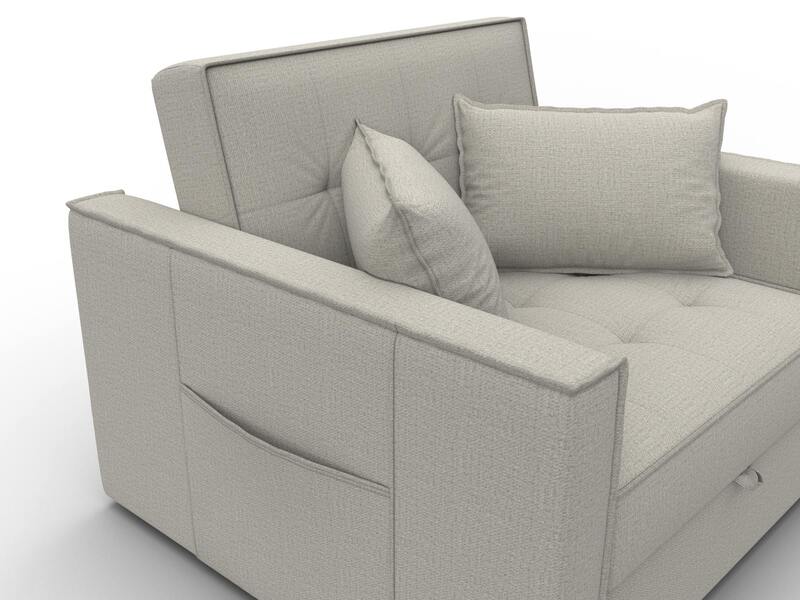 Кресло-кровать Лига-104 (80), Рогожка, Амур 02 бежевый