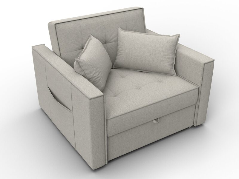 Кресло-кровать Лига-104 (80), Рогожка, Амур 02 бежевый