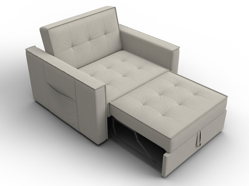 Кресло-кровать Лига-104 (80), Рогожка, Амур 02 бежевый