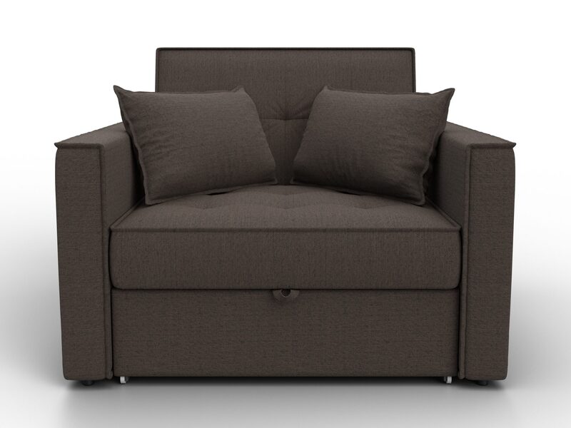 Кресло-кровать Лига-104 (80), Рогожка, Амур 05 коричневый