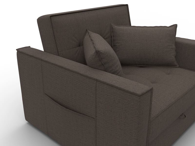 Кресло-кровать Лига-104 (80), Рогожка, Амур 05 коричневый