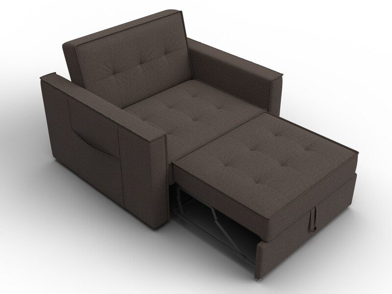 Кресло-кровать Лига-104 (80), Рогожка, Амур 05 коричневый