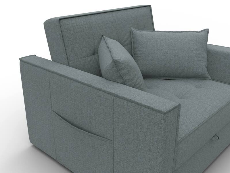 Кресло-кровать Лига-104 (80), Рогожка, Амур 07 серый