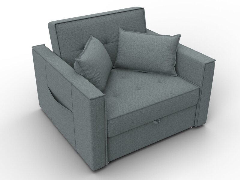 Кресло-кровать Лига-104 (80), Рогожка, Амур 07 серый