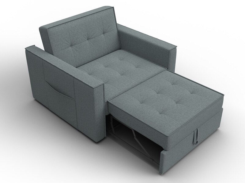 Кресло-кровать Лига-104 (80), Рогожка, Амур 07 серый