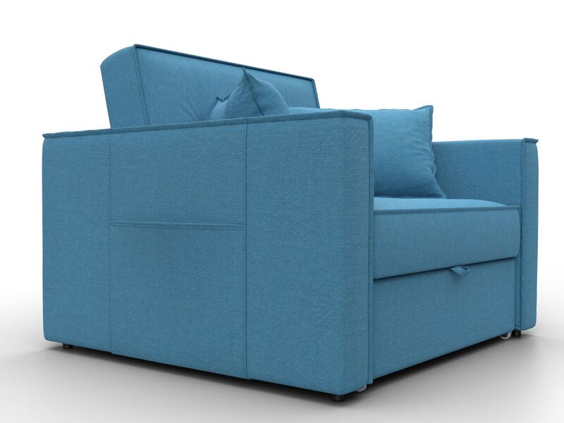 Кресло-кровать Лига-104 (80), Рогожка, Амур 10 голубой