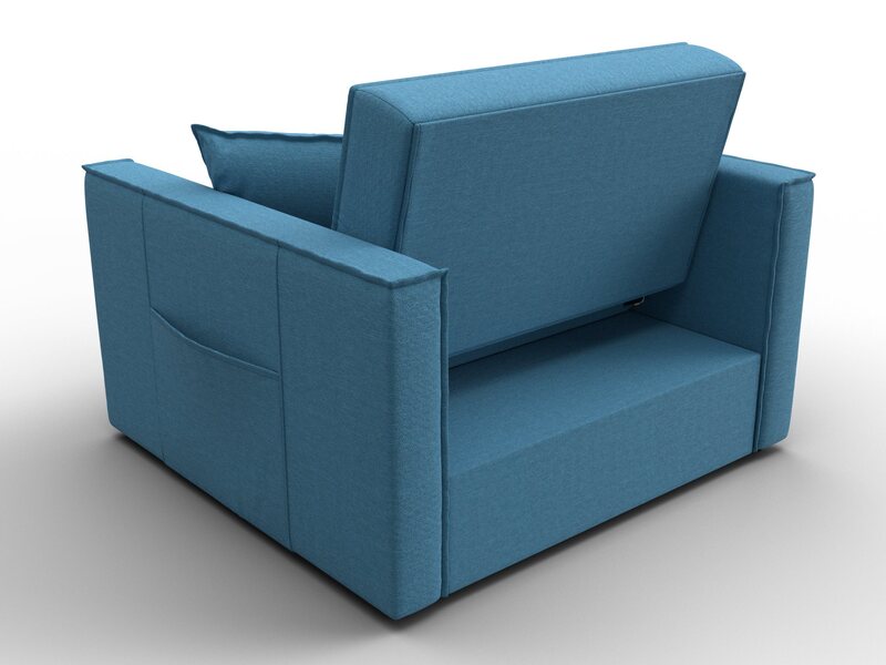 Кресло-кровать Лига-104 (80), Рогожка, Амур 10 голубой