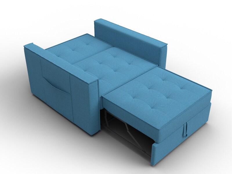 Кресло-кровать Лига-104 (80), Рогожка, Амур 10 голубой