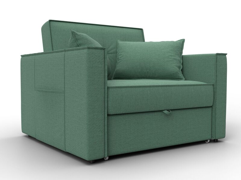 Кресло-кровать Лига-104 (80), Рогожка, Амур 11 зеленый