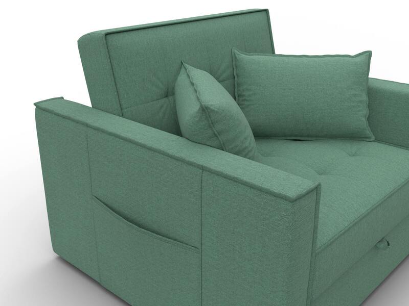 Кресло-кровать Лига-104 (80), Рогожка, Амур 11 зеленый