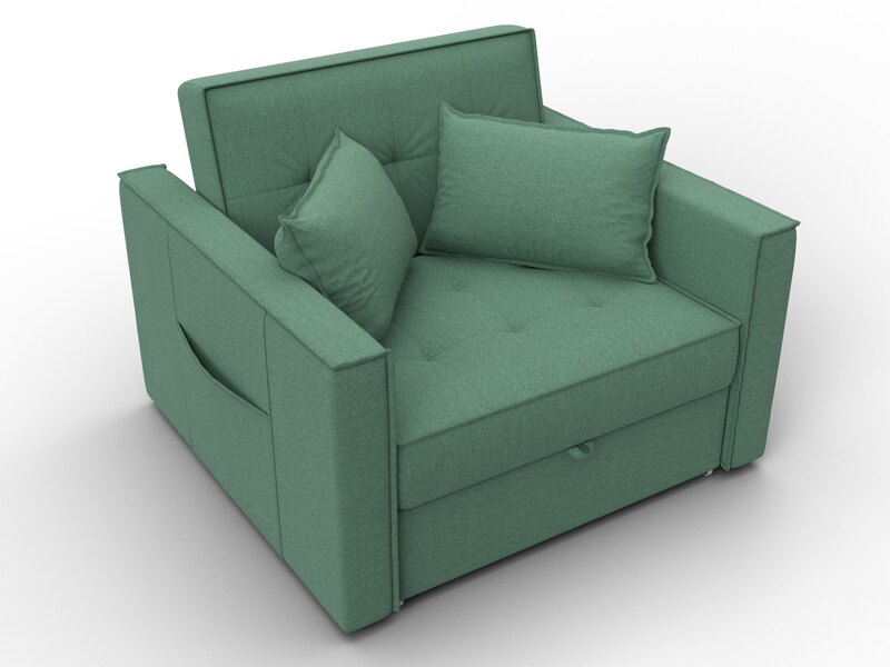 Кресло-кровать Лига-104 (80), Рогожка, Амур 11 зеленый