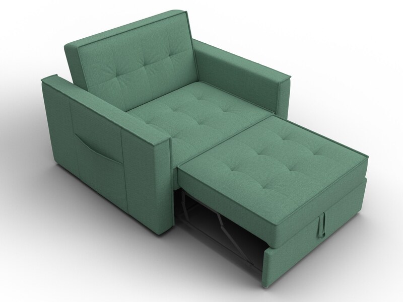 Кресло-кровать Лига-104 (80), Рогожка, Амур 11 зеленый