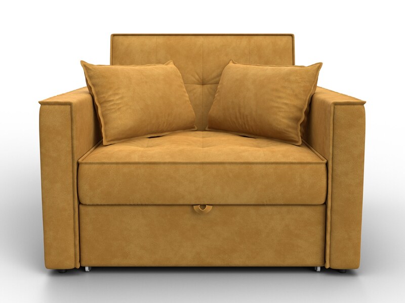 Кресло-кровать Лига-104 (80), Велюр, BRUT 10 желтый