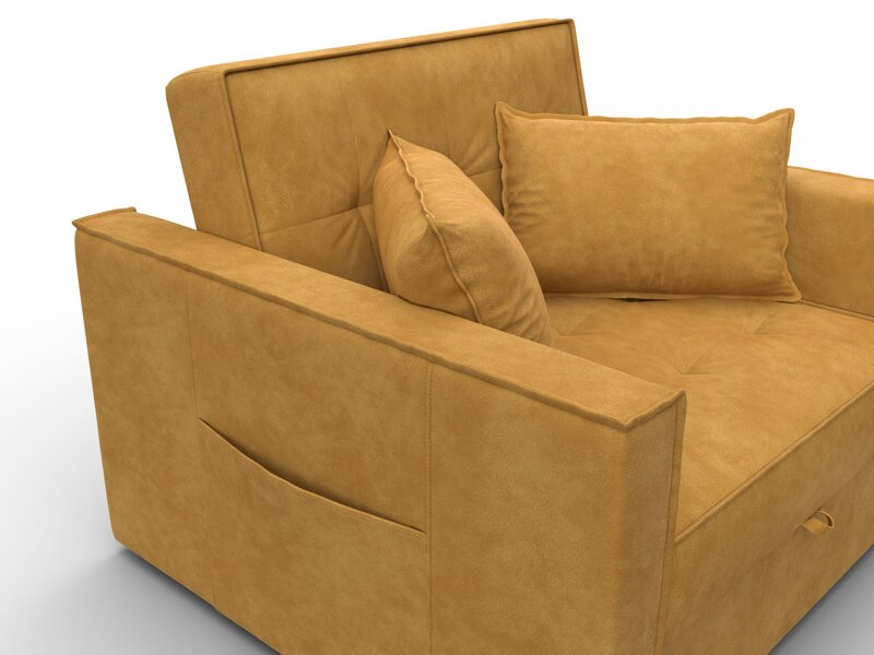 Кресло-кровать Лига-104 (80), Велюр, BRUT 10 желтый